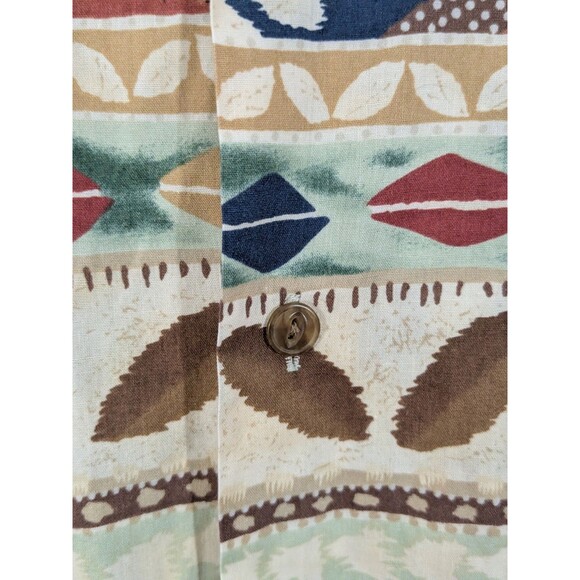 Lot 2 Chaps Ralph Lauren Men's Sz L Southwestern Hawaiian Short Sleeve Shirt VTG - Picture 13 of 16